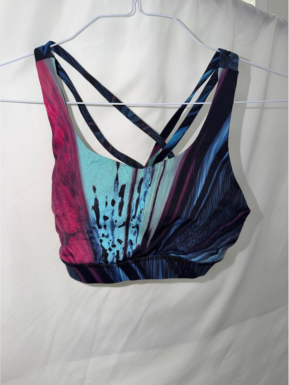Lululemon Size 8 Multi-Color Strappy Sports Bra